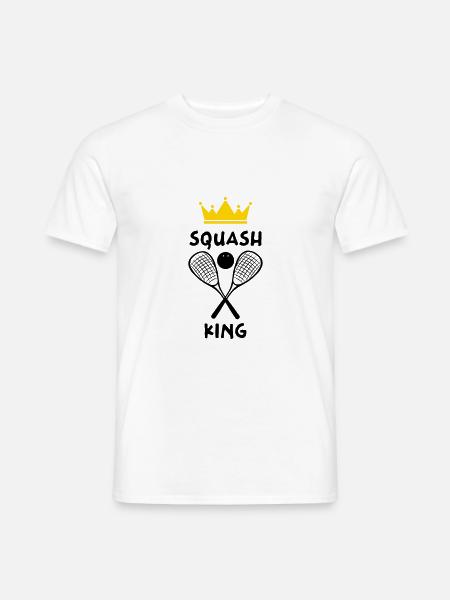 Le Roi du Squash - Squash King - T-shirt homme - blanc