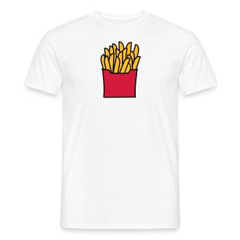 Fries - Men's T-Shirt - white - Front - AI Model Male 178 dark (178cm)