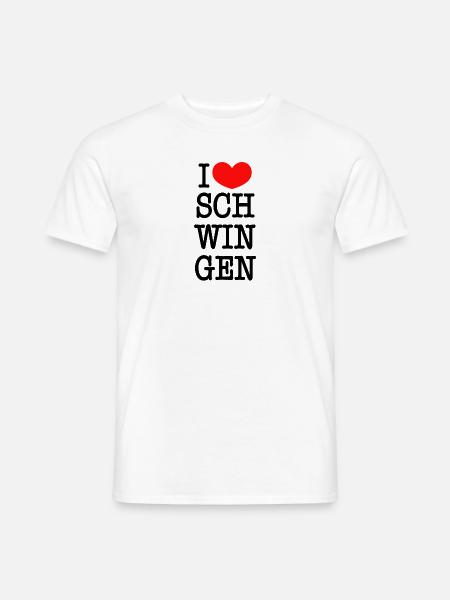 I love Schwingen - Männer T-Shirt - Weiß