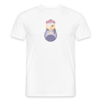 Matryoshka Alva - T-shirt homme - blanc - Devant - AI Model Male 178 dark (178cm)