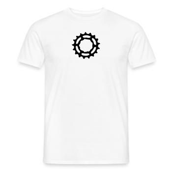 Mountain bike gear sprocket gears 1c. - Men's T-Shirt - white - Front - AI Model Male 178 dark (178cm)