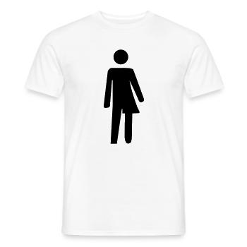 Transgender Toilet Sign - Men's T-Shirt - white - Front - AI Model Male 178 dark (178cm)