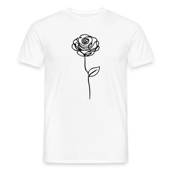 rose - Men's T-Shirt - white - Front - AI Model Male 178 dark (178cm)