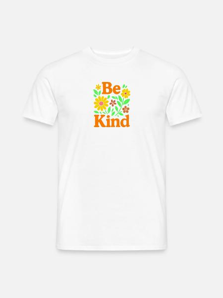 Fröhlicher Blumenausdruck für positive Stimmung - Männer T-Shirt - Weiß