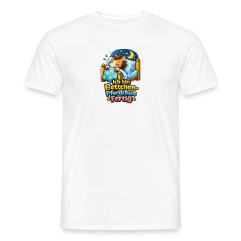 Bettchen Pferdchen Fertig | Bettfertig (md) - Männer T-Shirt - Weiß - Vorne - AI Model Male 178 dark (178cm)