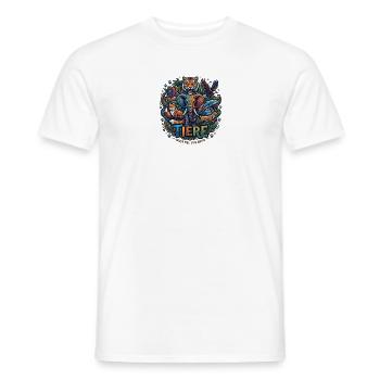 Tierwelt Wildnis Collage - Männer T-Shirt - Weiß - Vorne - AI Model Male 178 dark (178cm)