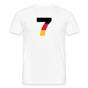 Deutschland Zahlen, Deutschland Rückennummern, 7 - T-shirt homme - blanc - Devant - AI Model Male 178 dark (178cm)