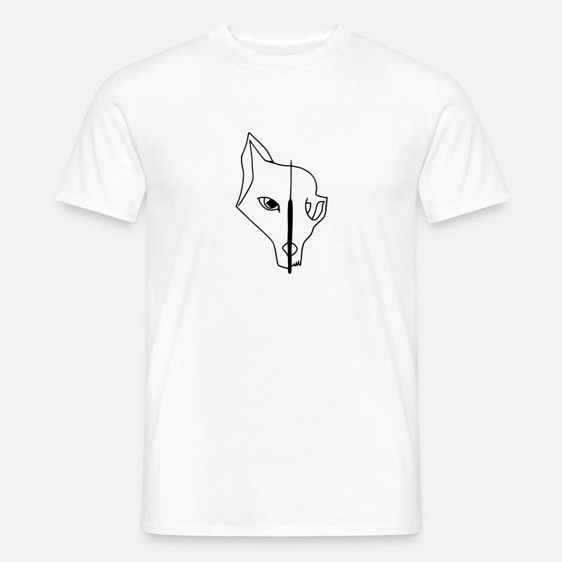 Fox Skull - Männer T-Shirt - Weiß