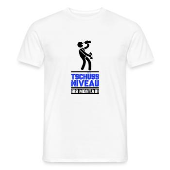 Bye bye niveau jusqu’à lundi - T-shirt homme - blanc - Devant - AI Model Male 178 dark (178cm)