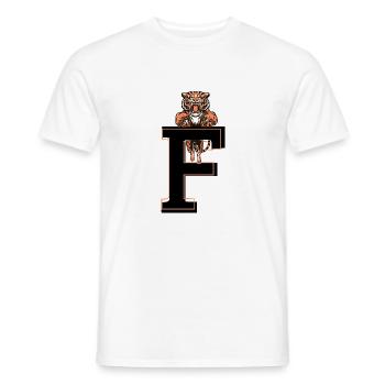 Buchstabe f tiger - Geschenkidee - Männer T-Shirt - Weiß - Vorne - AI Model Male 178 dark (178cm)