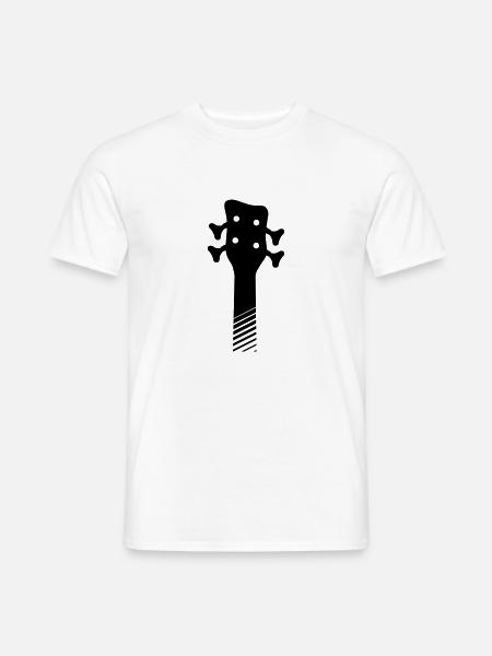 4-string W style bass guitar headstock - Männer T-Shirt - Weiß