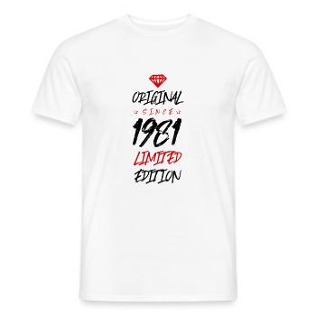 1981 Édition limitée - T-shirt homme - blanc - Devant - AI Model Male 178 dark (178cm)