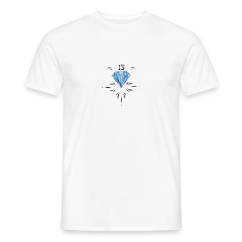 Diamant 13 - Männer T-Shirt - Weiß - Vorne - AI Model Male 178 dark (178cm)