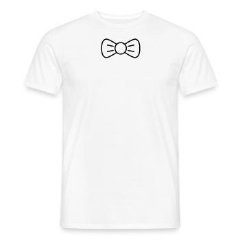 Fliege - Männer T-Shirt - Weiß - Vorne - AI Model Male 178 dark (178cm)