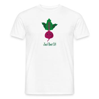 Just beet it cadeau plantes végétaliens rengaine - T-shirt homme - blanc - Devant - AI Model Male 178 dark (178cm)