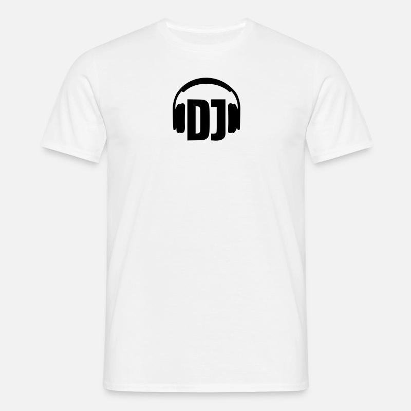 DJ - Männer T-Shirt - Weiß
