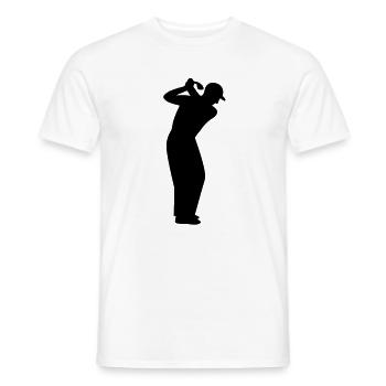 Golfer beim Abschlag - Männer T-Shirt - Weiß - Vorne - AI Model Male 178 dark (178cm)
