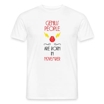 Genie Born November Baby Gift - Men's T-Shirt - white - Front - AI Model Male 178 dark (178cm)