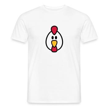 Poule - T-shirt homme - blanc - Devant - AI Model Male 178 dark (178cm)