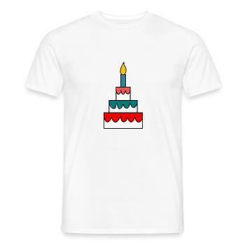 JAHRESTAG. ALLES GUTE ZUM GEBURTSTAG!. ALLES GUTE ZUM GEBURTSTAG!. - Männer T-Shirt - Weiß - Vorne - AI Model Male 178 dark (178cm)