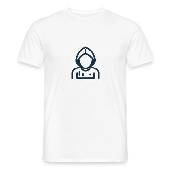 Hacker Icon - Men's T-Shirt - white - Front - AI Model Male 178 dark (178cm)