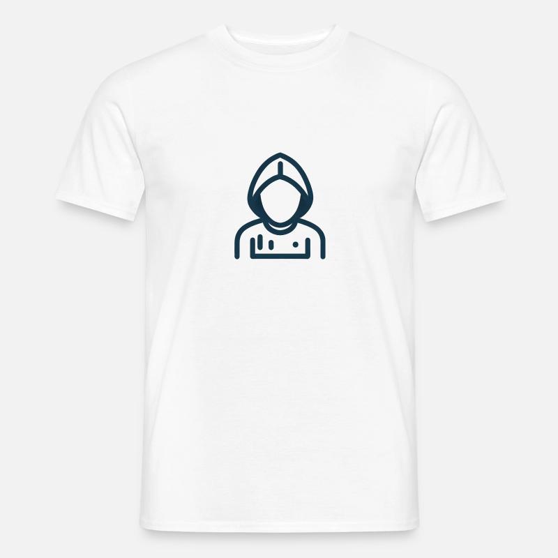Hacker Icon - Männer T-Shirt - Weiß