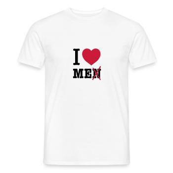I love me pride pride ego satire Narcissus in love - Men's T-Shirt - white - Front - AI Model Male 178 dark (178cm)
