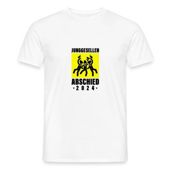 Enterrement de vie de garçon 2024 - T-shirt homme - blanc - Devant - AI Model Male 178 dark (178cm)