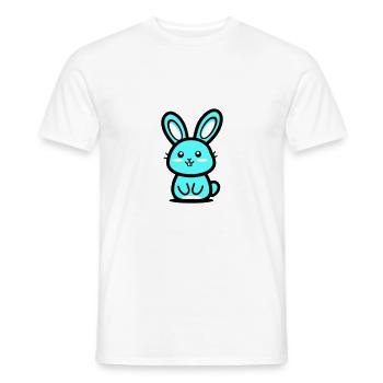 Icône de Pâques lapin - T-shirt homme - blanc - Devant - AI Model Male 178 dark (178cm)