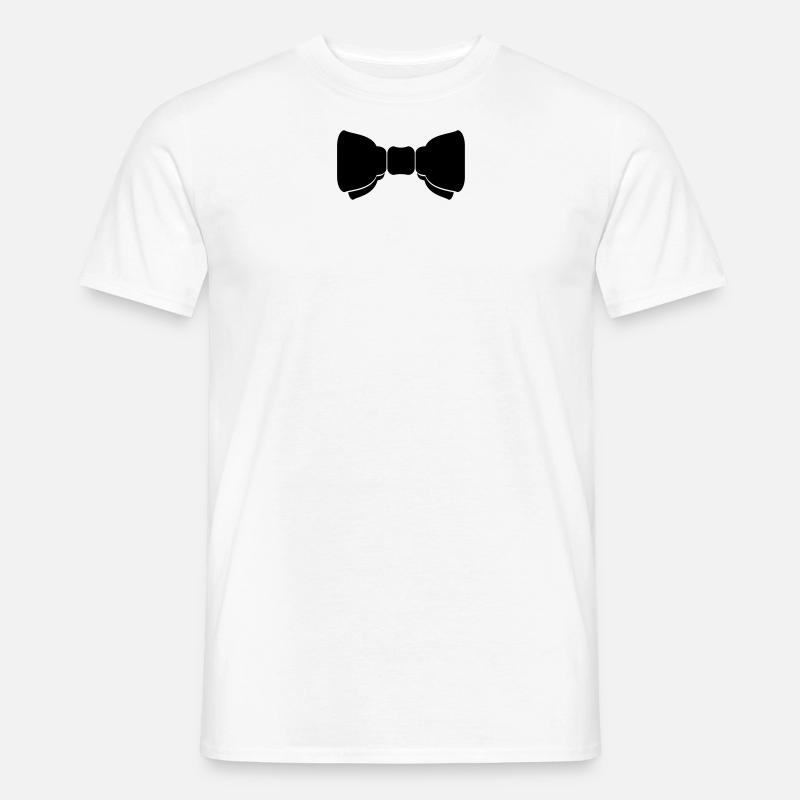 Fliege / bow tie (C, 1c) - Männer T-Shirt - Weiß