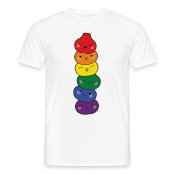 Dumpling Tower Arc-en-ciel LGTBQ Pride Dim Sum - T-shirt homme - blanc - Devant - AI Model Male 178 dark (178cm)
