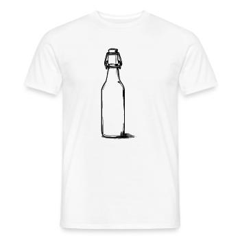 Empty Bottle of Beer - Men's T-Shirt - white - Front - AI Model Male 178 dark (178cm)