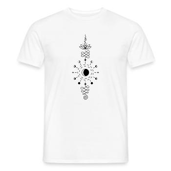 Moon Totem – Symbol of the Night Power Lunar Spirit - Men's T-Shirt - white - Front - AI Model Male 178 dark (178cm)