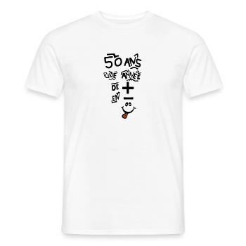 50 Jahre weniger Geburtstag 90 - Männer T-Shirt - Weiß - Vorne - AI Model Male 178 dark (178cm)