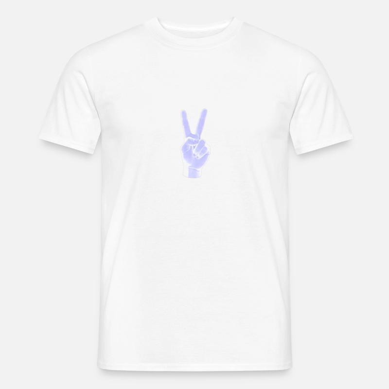 neon peace - Männer T-Shirt - Weiß