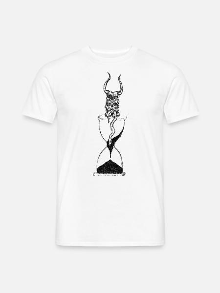 Sablier Skull Rock Metal - T-shirt homme - blanc