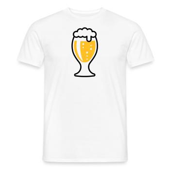 XSnice bulbeuse (2 couleurs) - T-shirt homme - blanc - Devant - AI Model Male 178 dark (178cm)