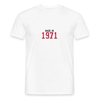 1971 - Männer T-Shirt - Weiß - Vorne - AI Model Male 178 dark (178cm)