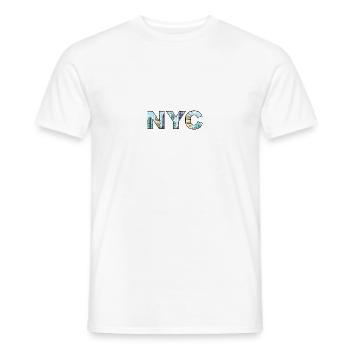 New York City - the city that never sleeps - Men's T-Shirt - white - Front - AI Model Male 178 dark (178cm)