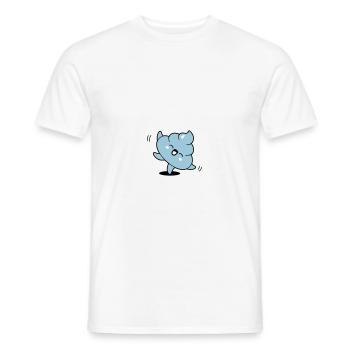 Poo kawaii dancing - Men's T-Shirt - white - Front - AI Model Male 178 dark (178cm)