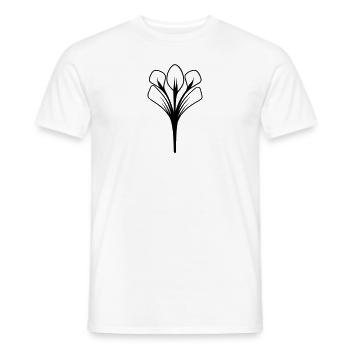 Blume - Männer T-Shirt - Weiß - Vorne - AI Model Male 178 dark (178cm)