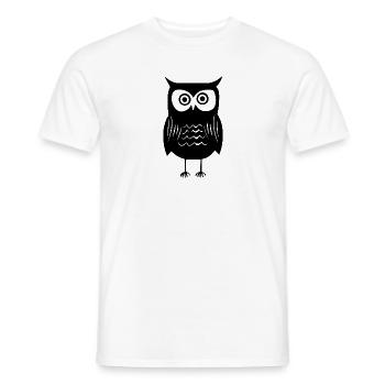 Eule - Männer T-Shirt - Weiß - Vorne - AI Model Male 178 dark (178cm)