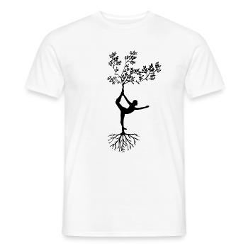 Yoga Baum - Männer T-Shirt - Weiß - Vorne - AI Model Male 178 dark (178cm)