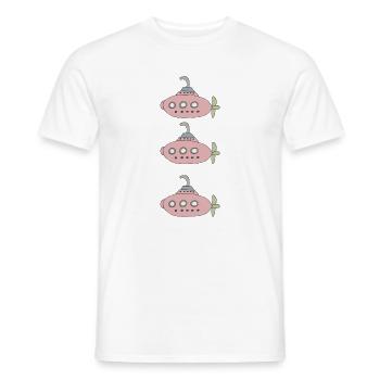 uboot dreifach - Männer T-Shirt - Weiß - Vorne - AI Model Male 178 dark (178cm)