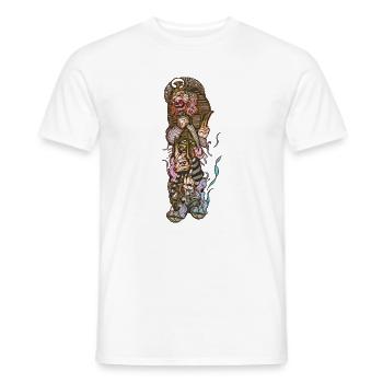 Anubis, der Gott des alten Ägypten - Männer T-Shirt - Weiß - Vorne - AI Model Male 178 dark (178cm)