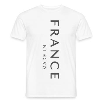 Made in France minimalist design - Men's T-Shirt - white - Front - AI Model Male 178 dark (178cm)