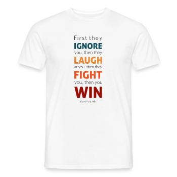 Dann gewinnst du - Männer T-Shirt - Weiß - Vorne - AI Model Male 178 dark (178cm)