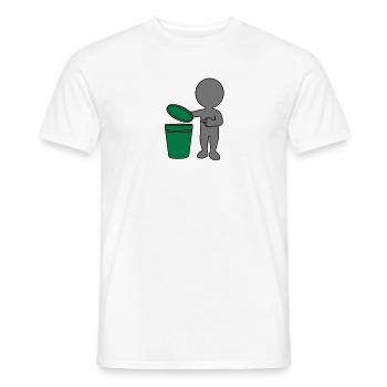 Mülleimer mann 3c - Männer T-Shirt - Weiß - Vorne - AI Model Male 178 dark (178cm)