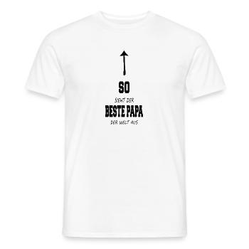 So sieht der beste Papa der Welt aus - Männer T-Shirt - Weiß - Vorne - AI Model Male 178 dark (178cm)