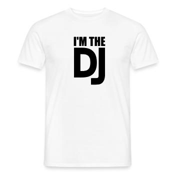 DJ - Men's T-Shirt - white - Front - AI Model Male 178 dark (178cm)